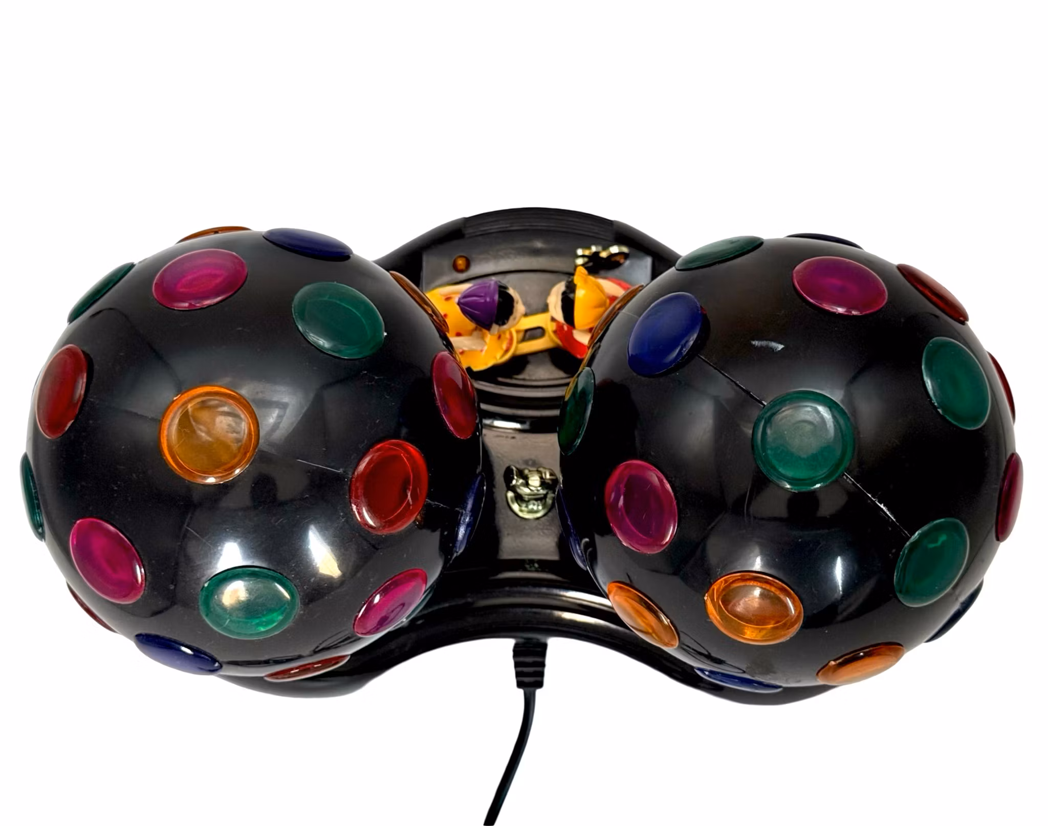 Projektor, Doppelkugelstrahleffekt, Kugeln drehen sich und spielen Musik