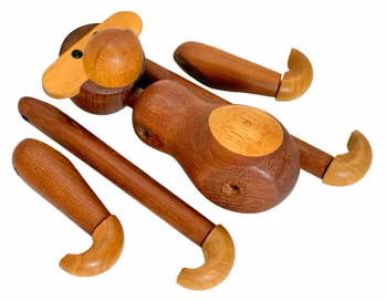 KAY BOJESEN. Figurin, monkey, teak, Danmark.