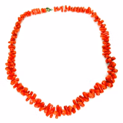 Antik röd korall halsband