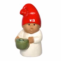 Ljusstake, Tomte, keramik, Design Lisa Larson, ur serien Advent, Gustavsberg.