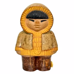 Lisa Larson. Figurin, stengods, Eskimo, All världens barn, Gustavsberg
