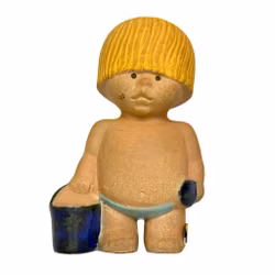 Lisa Larson. Figurin, stengods, Väst, ur serien All världens barn, Gustavsberg