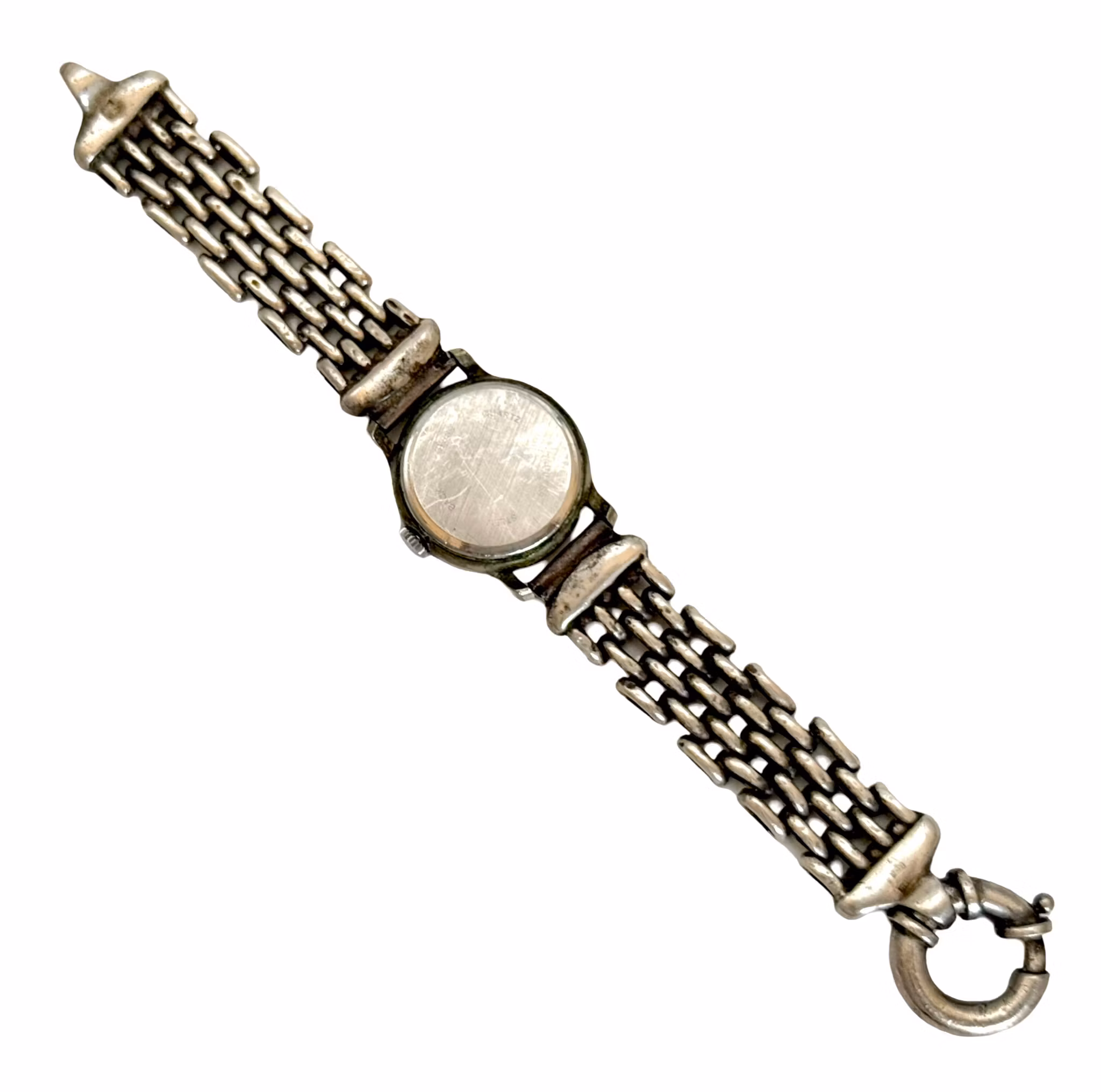 Orologio da polso da donna vintage, Miguel, in argento sterling massiccio 925, al quarzo