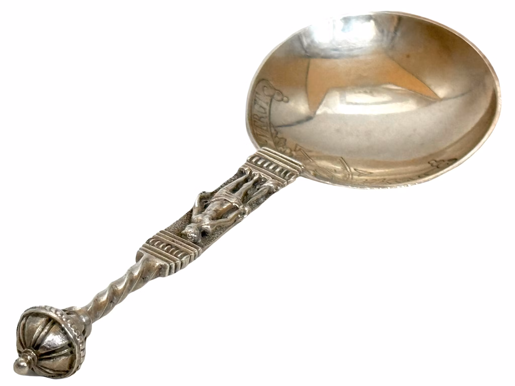 Silver Apostel spoon Brandy spoon, inside with engraved decoration