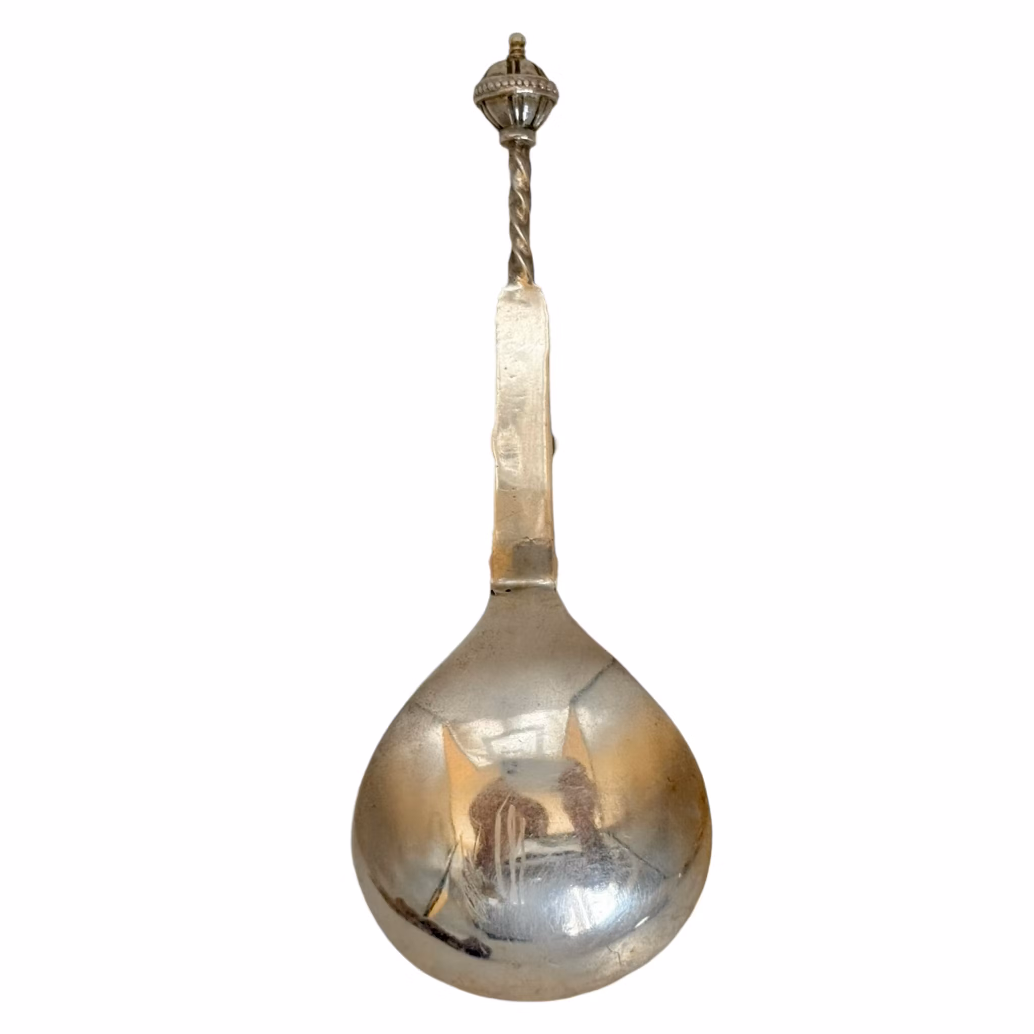 Silver Apostel spoon Brandy spoon, inside with engraved decoration