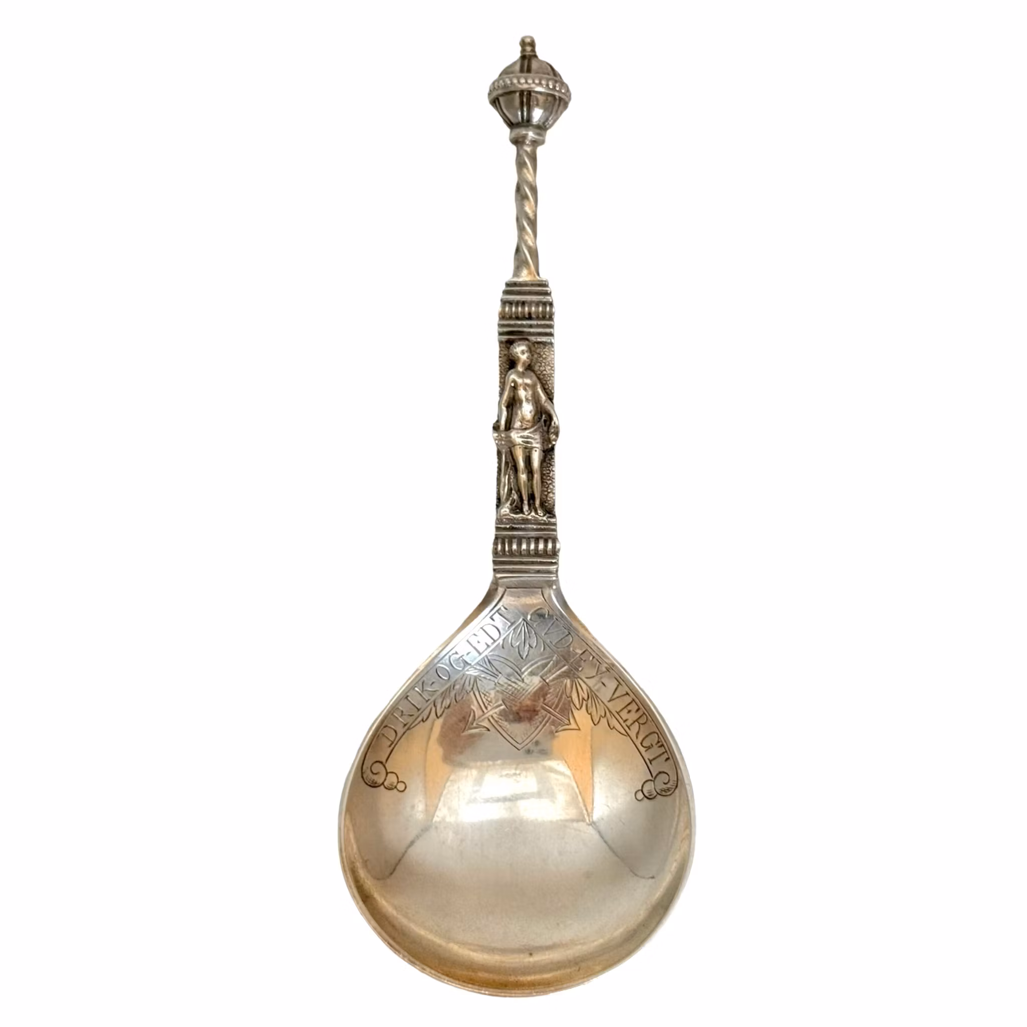 Silver Apostel spoon Brandy spoon, inside with engraved decoration