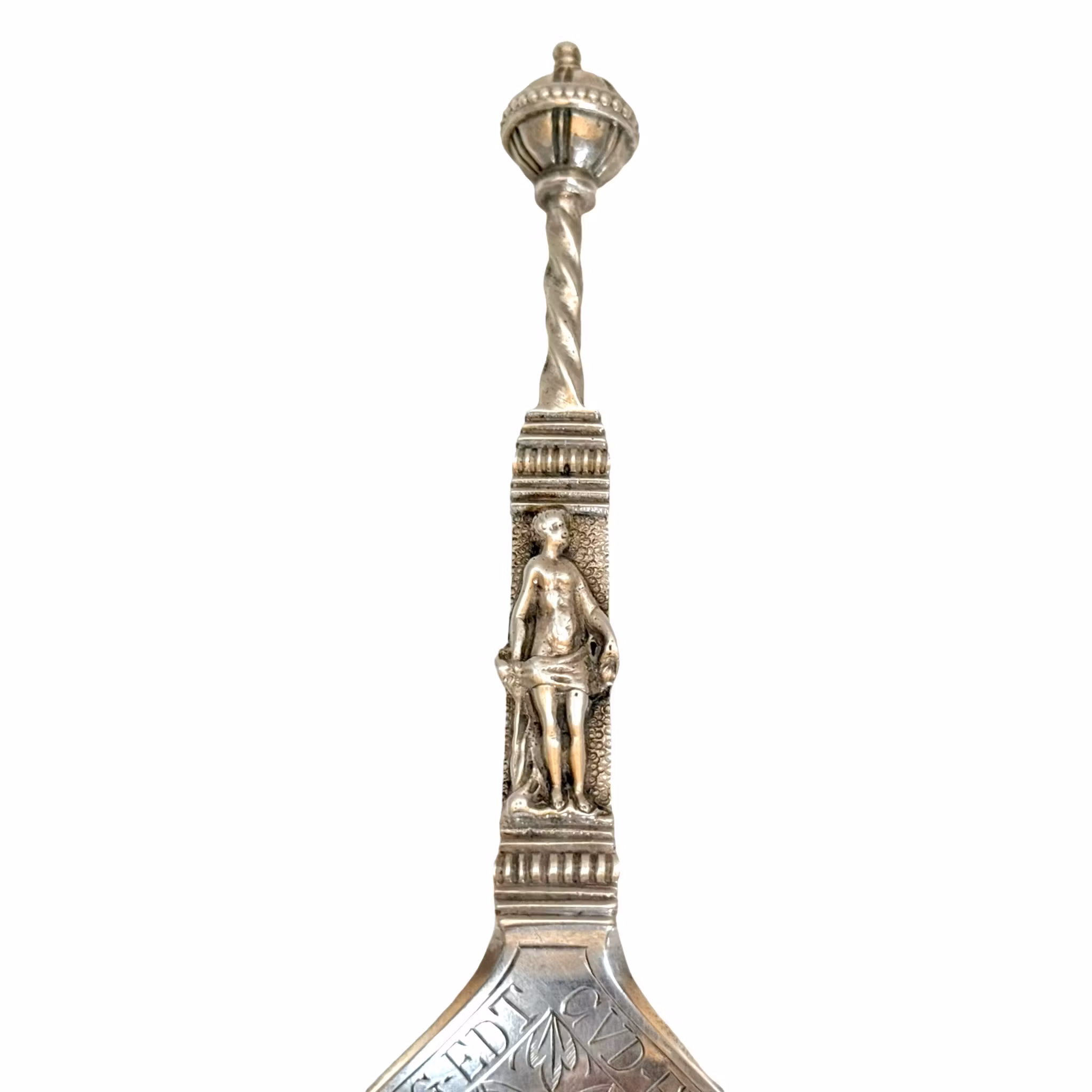 Silver Apostel spoon Brandy spoon, inside with engraved decoration