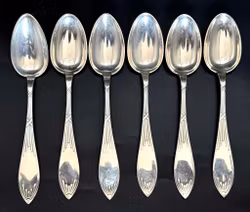 Peter Hertz, Dansk Silver 830S Bestick, 6 skedar