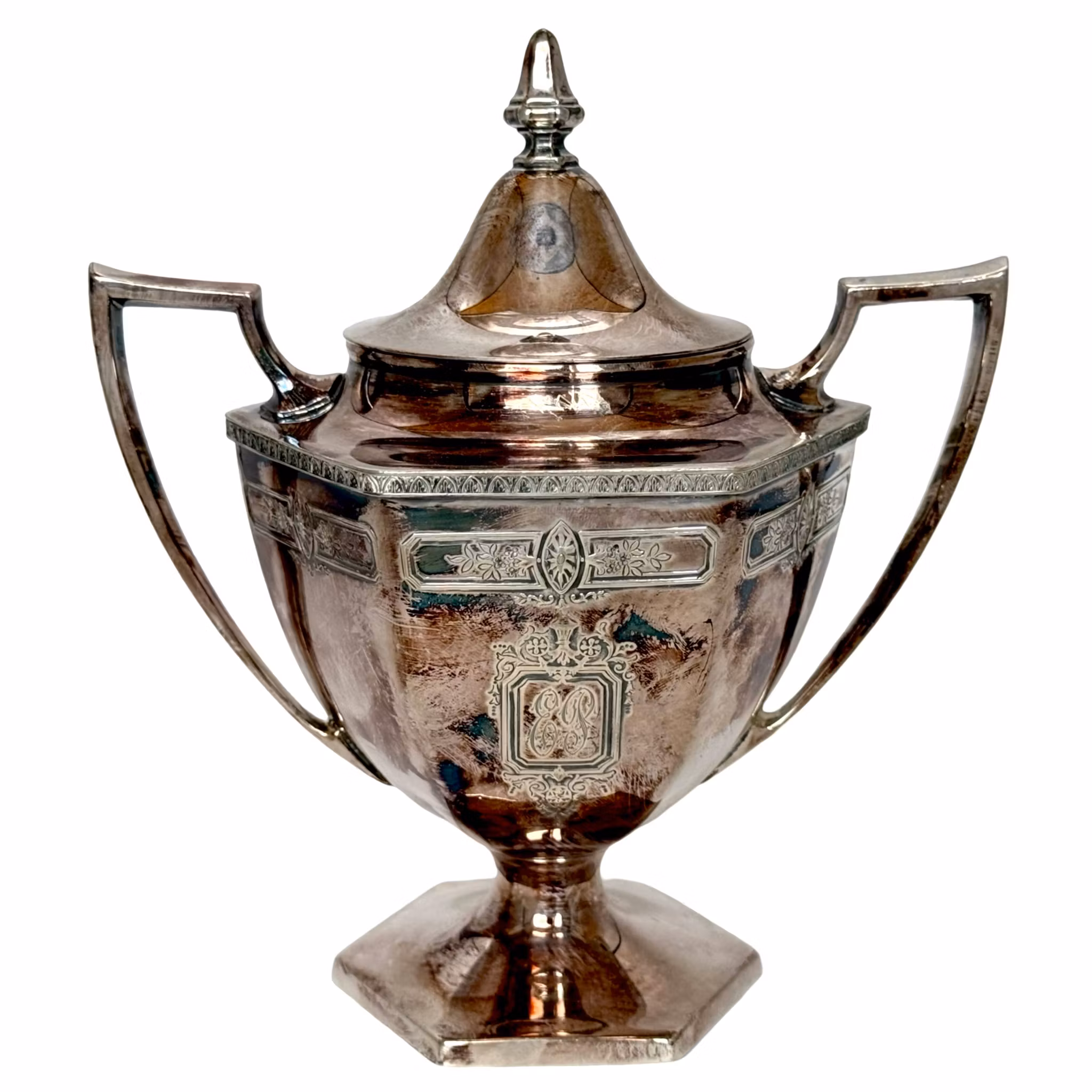 Meriden sp co International sc wiktoriański posrebrzany zestaw do herbaty