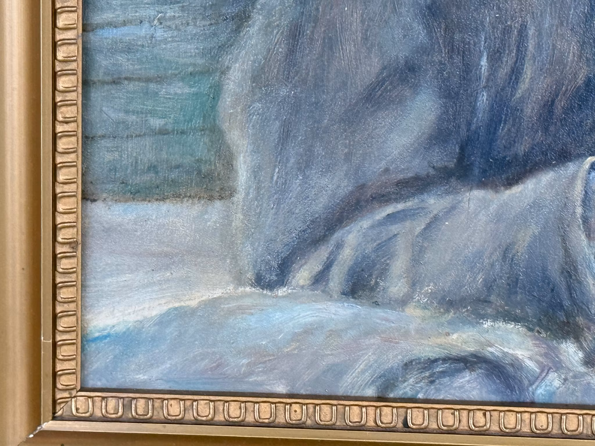 Oidentifierad konstnär, Olja på duk, Otydligt signerad