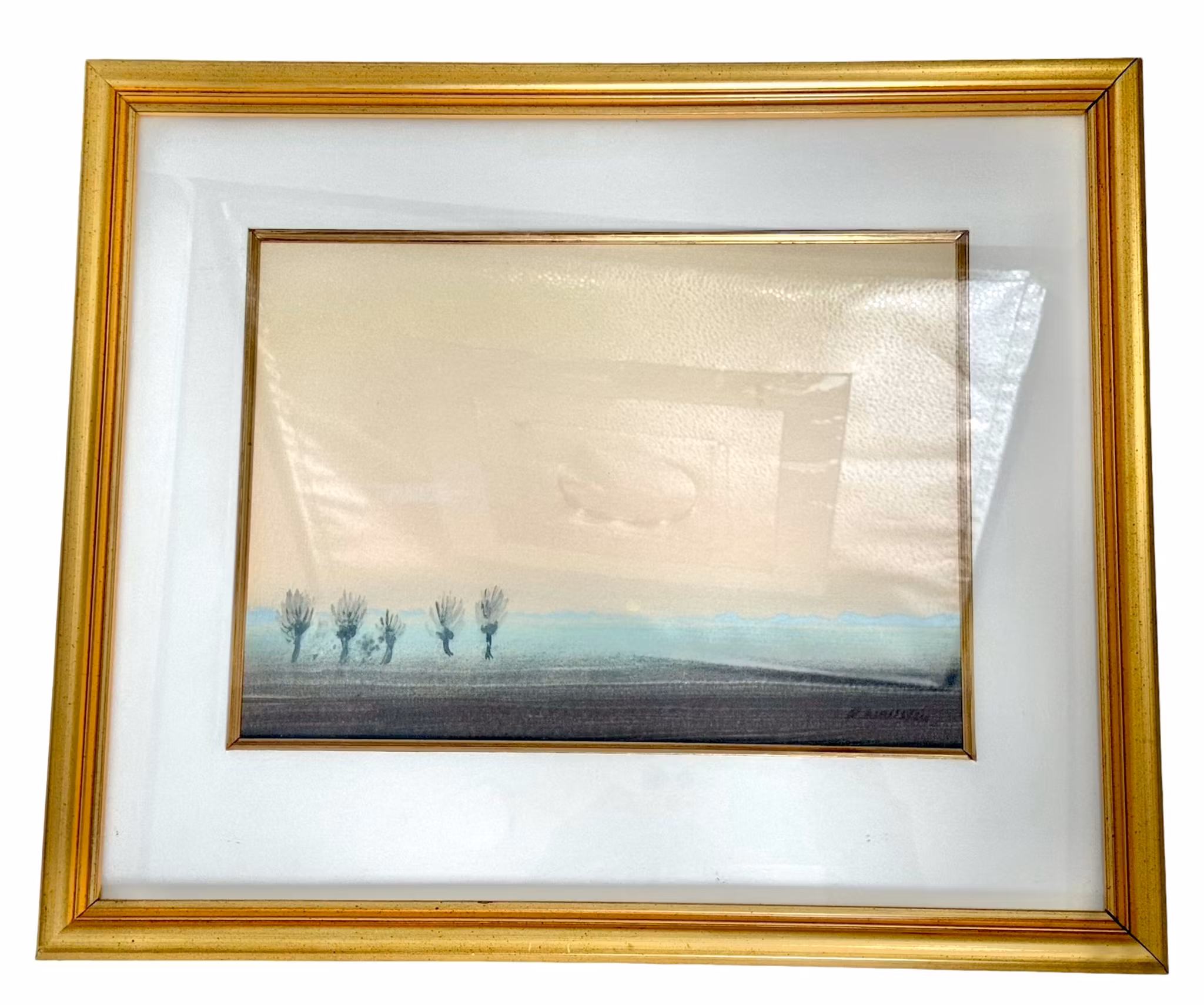 Unidentified artist, Watercolor painting, Signed