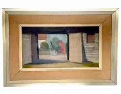 Tage Nilsson (1918–2016). Ölgemälde, „Porten Mossgården“, signiert TN, datiert 1962