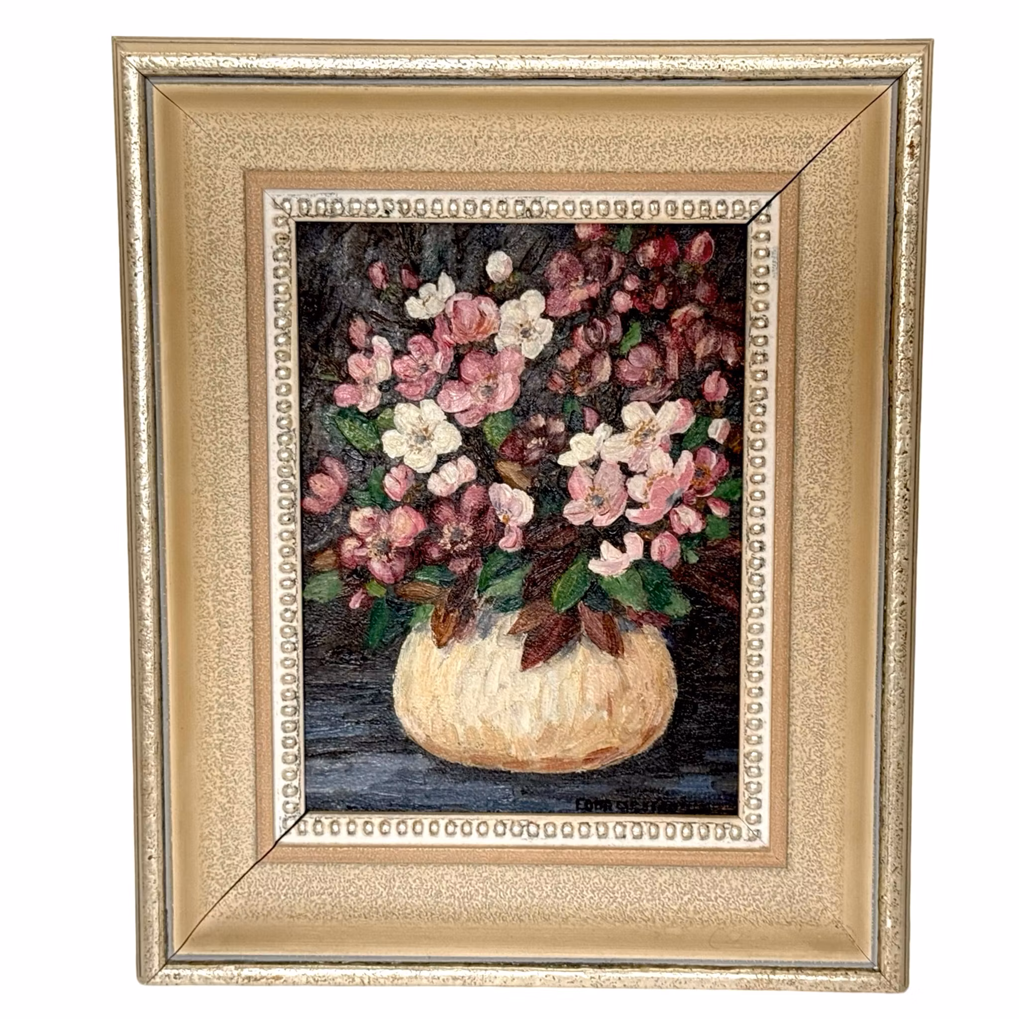 Ebba Orstadius, Oljemaleri på Pannå, Blomst, Signert