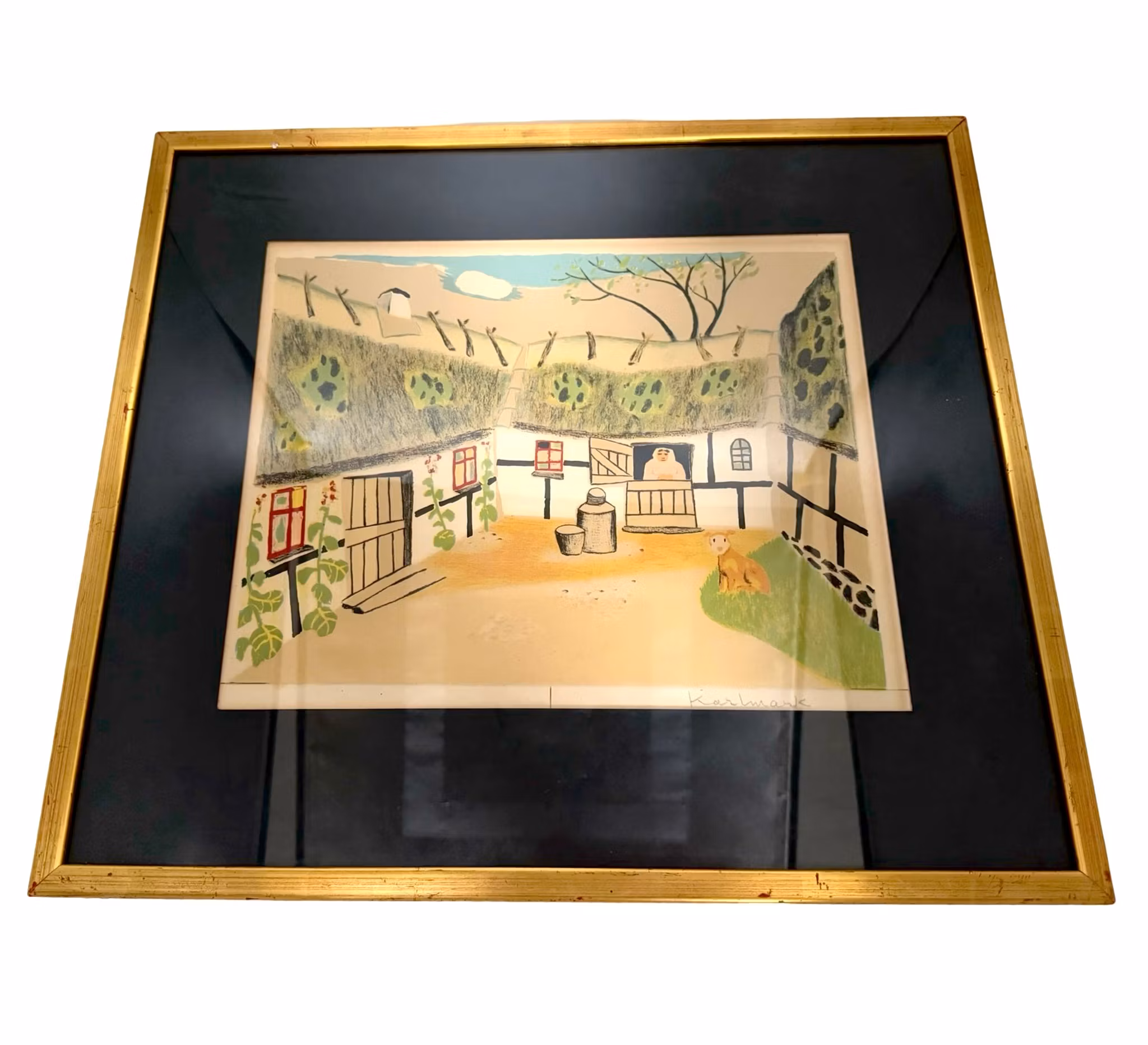 Gerhard Karlmark. Litografía en color, firmada