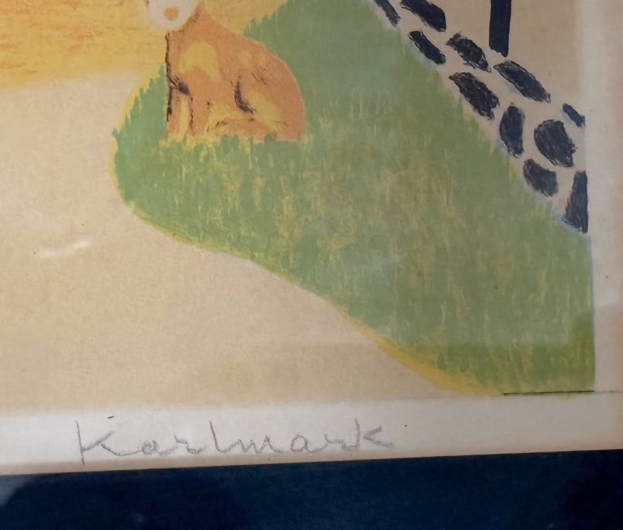 Gerhard Karlmark. Litografía en color, firmada