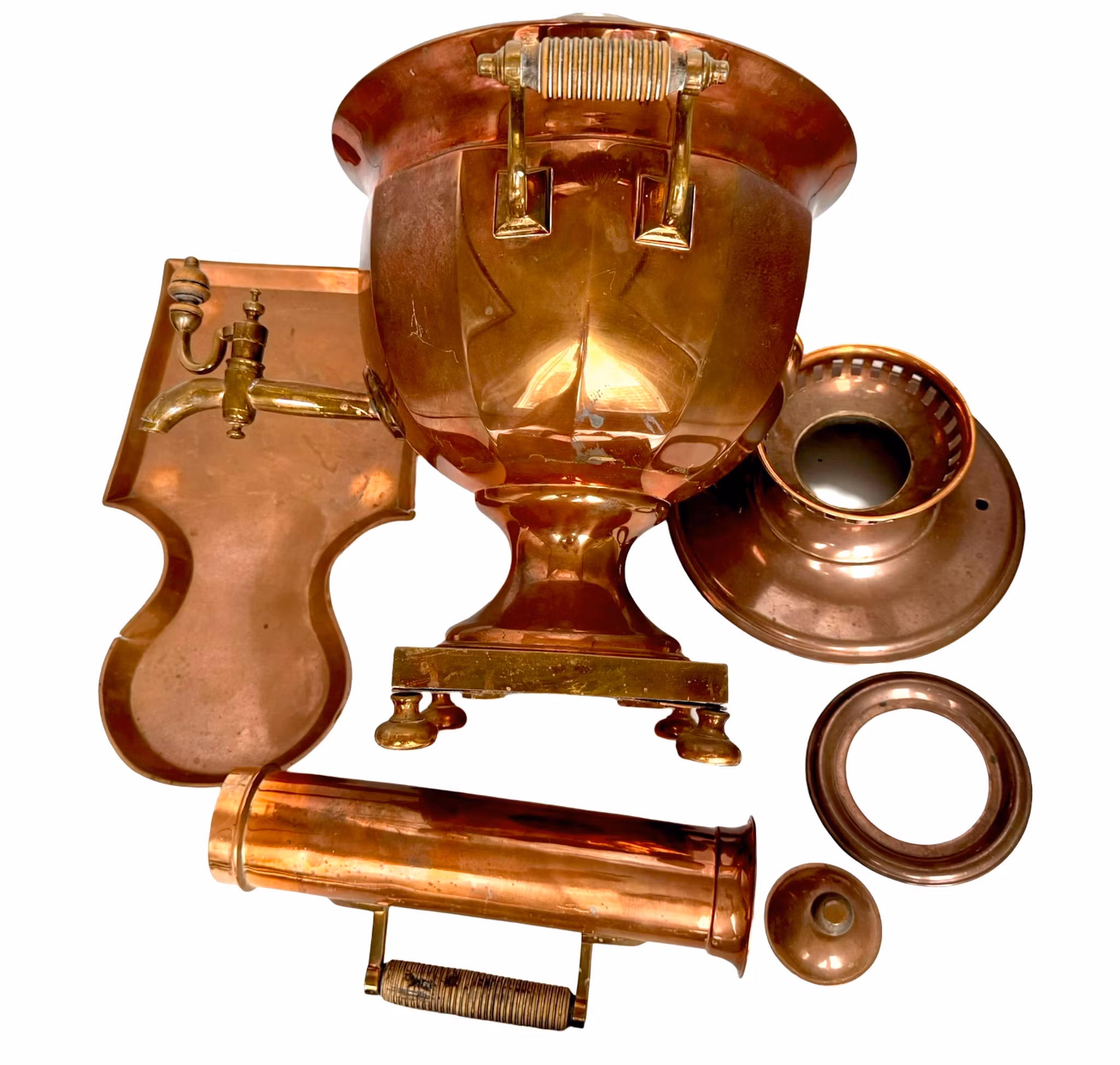 Samovar, cuivre, Russie, 19ème siècle, Estampillé