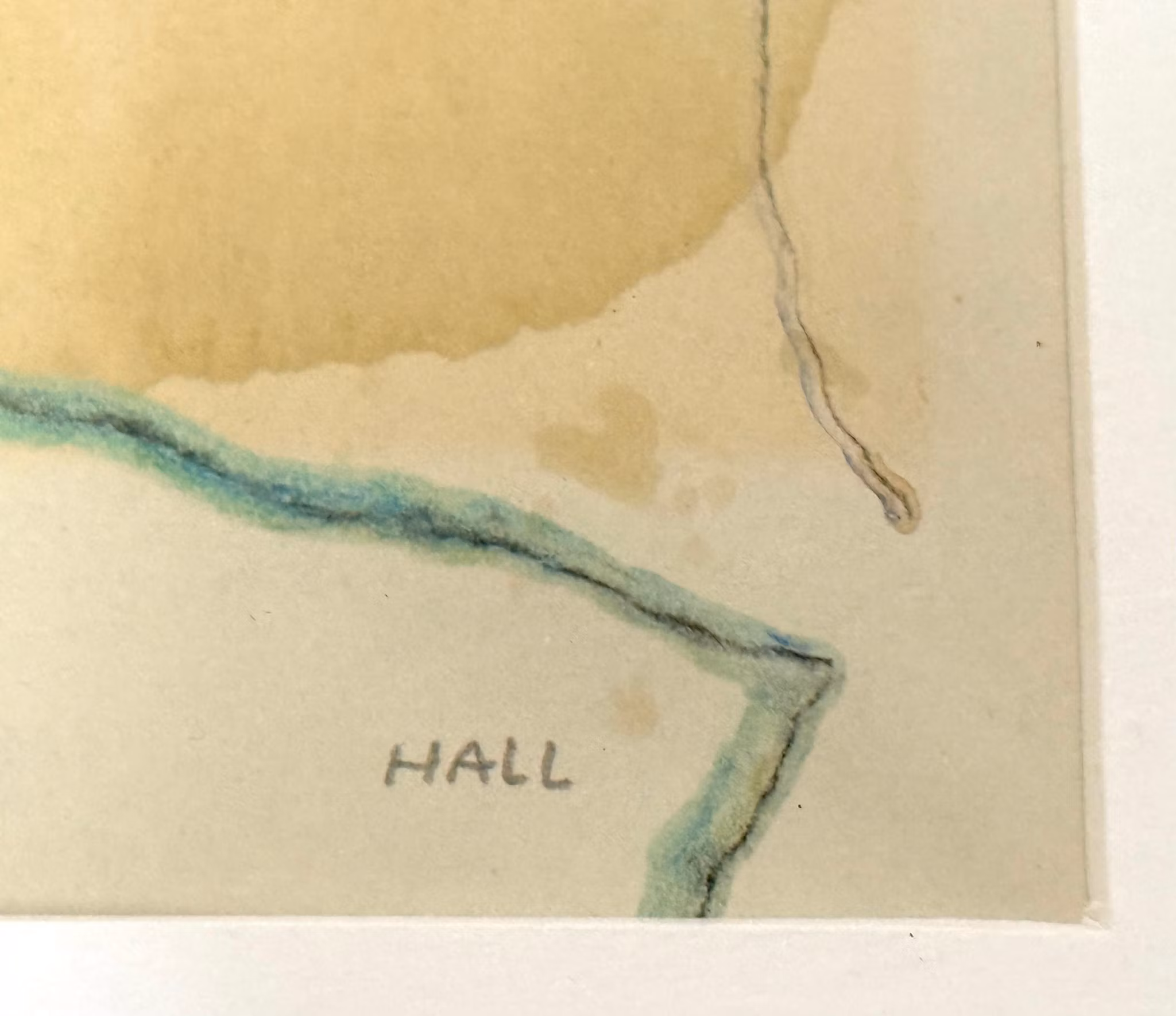 Lennart Hall (1921-2013). Blandet media, komposisjon, signert Hall