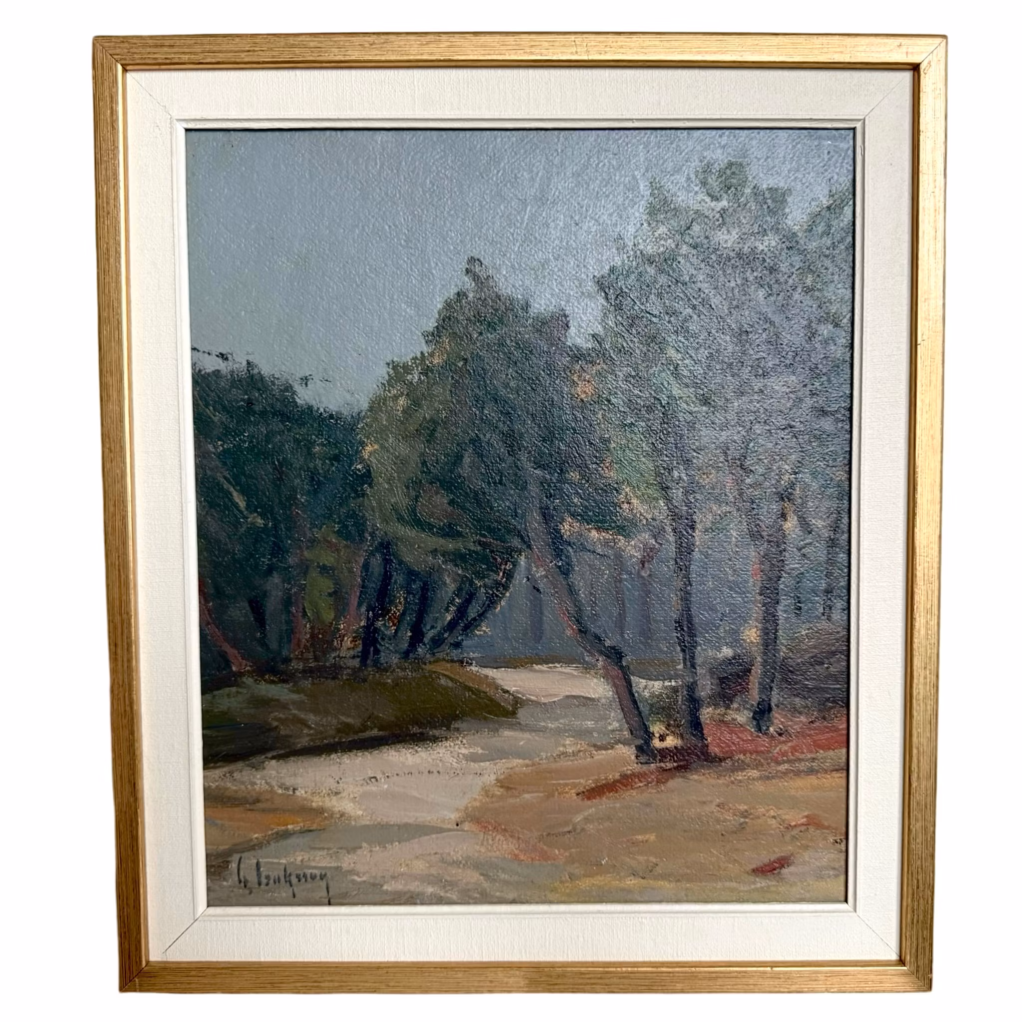 H Isaksson, Oliemaleri på panel, Signeret