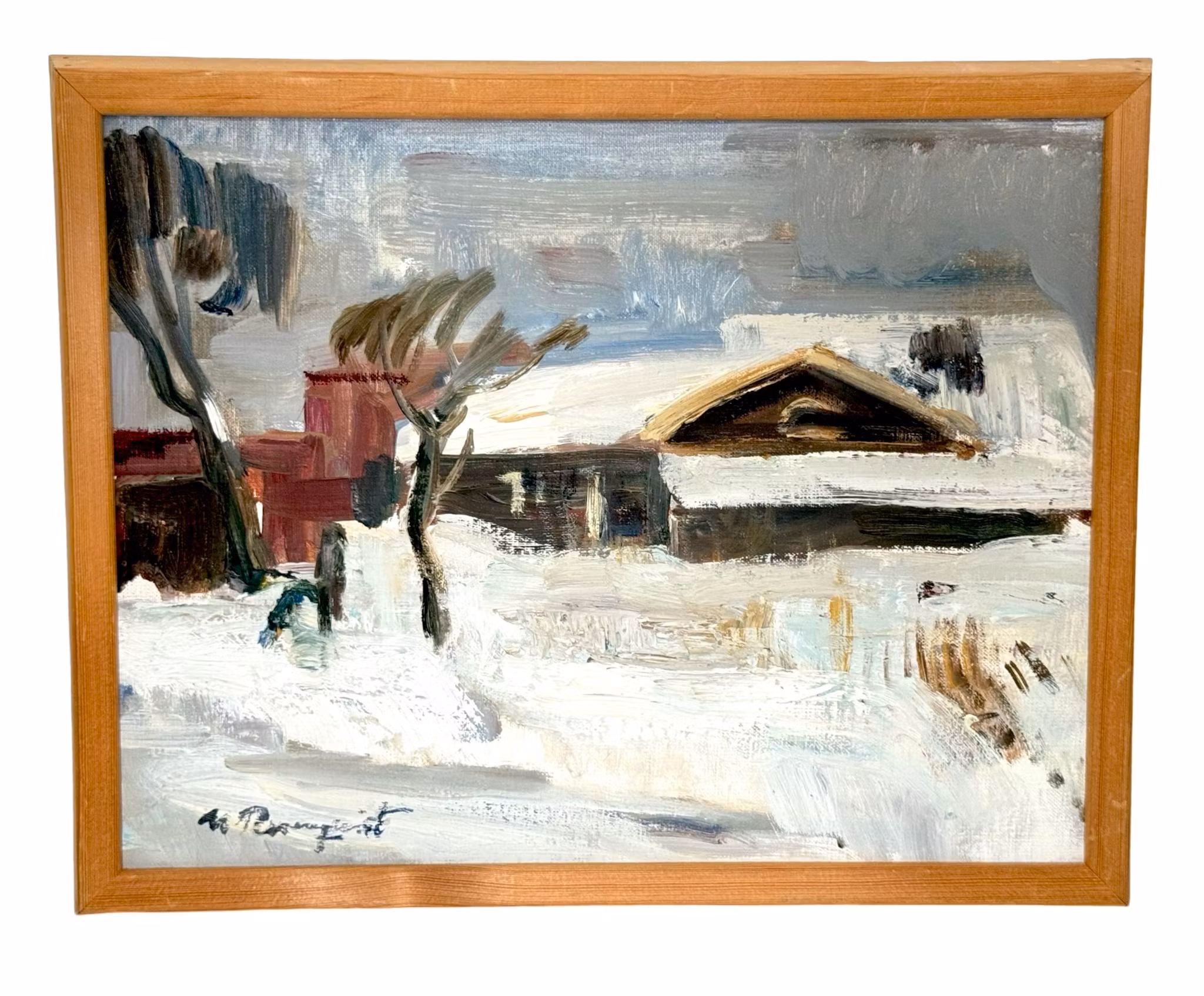 Hans Rosenquist (1913-2012) Öljymaalaus paneelille, Signeerattu