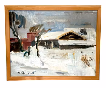 Hans Rosenquist (1913-2012) Öljymaalaus paneelille, Signeerattu