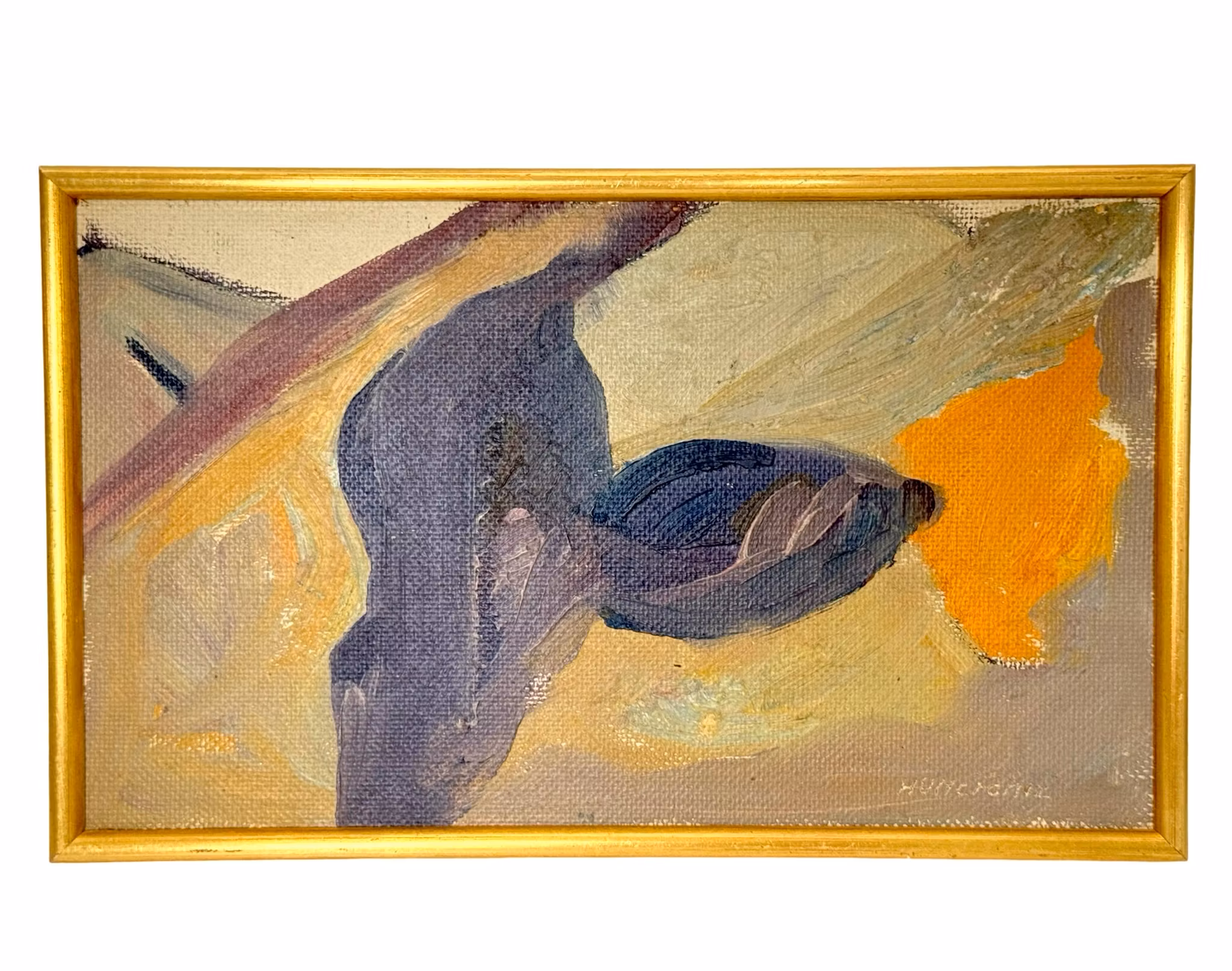 Tore Hultcrantz (1923-1998), Oljemålning på pannå, Signerad