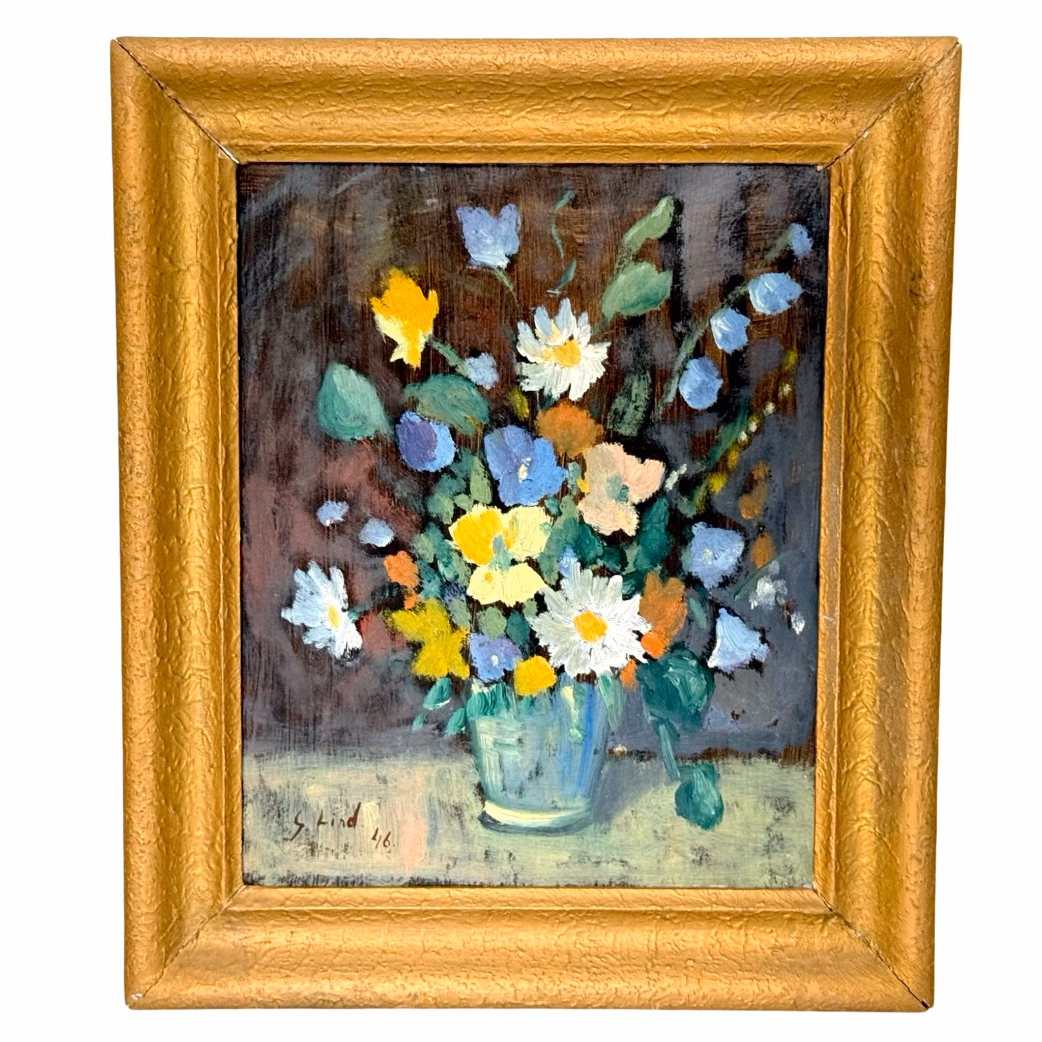 G. Lind, Oljemaleri på panel, Signert