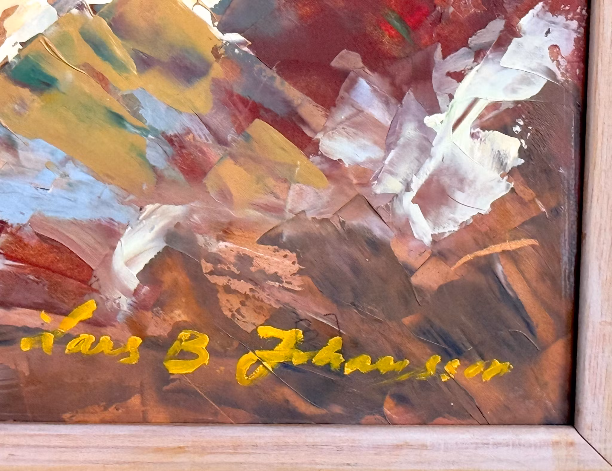 Lars Johansson, Obraz olejny na panelu, sygnowany