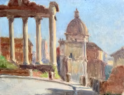 N. Pollastrini, Oil painting on panel, signed