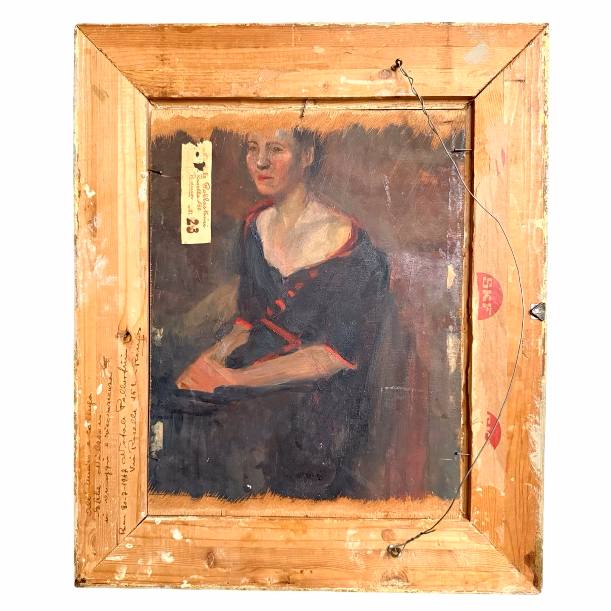 N. Pollastrini, Olieverf op paneel, gesigneerd