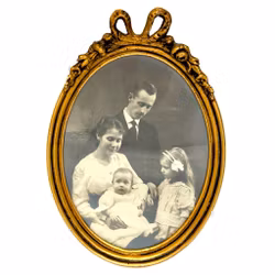 kungafamiljen porträtt med Gustaviansk ram