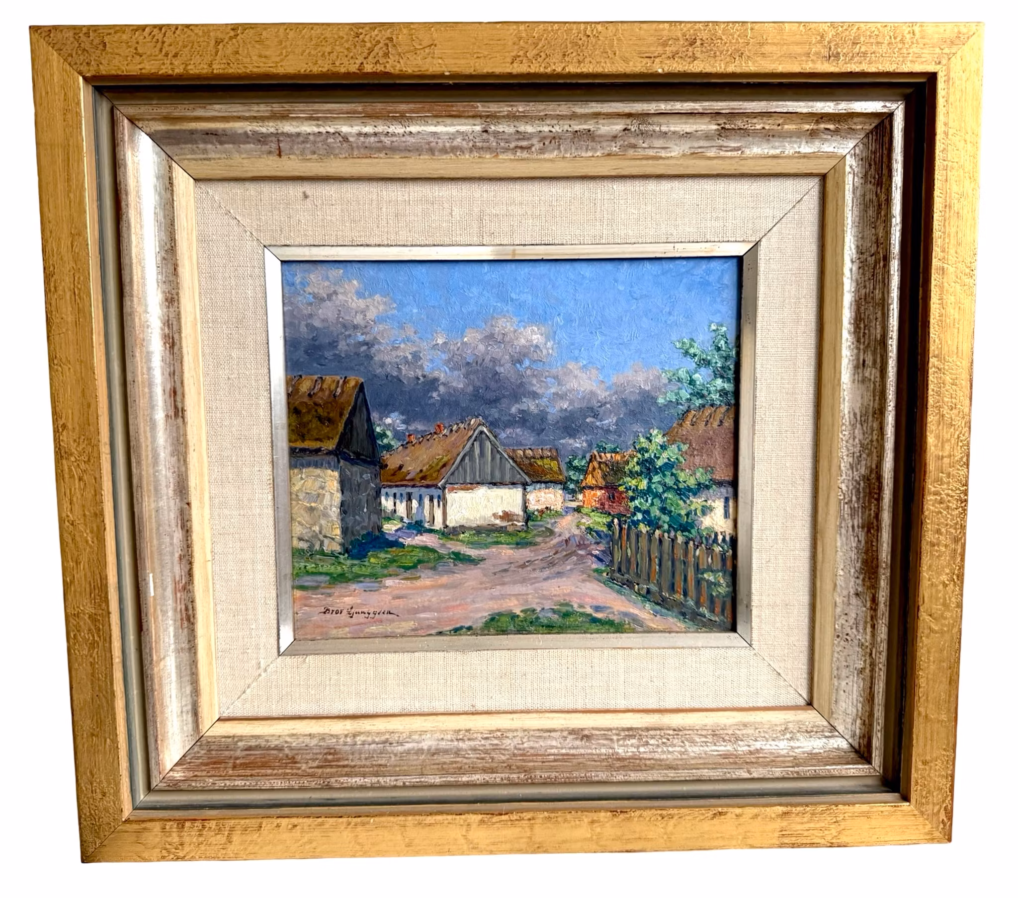 Bror Ljunggren (Szwecja, 1884-1939). Obraz olejny na desce, sygnowany i datowany 1920 rok
