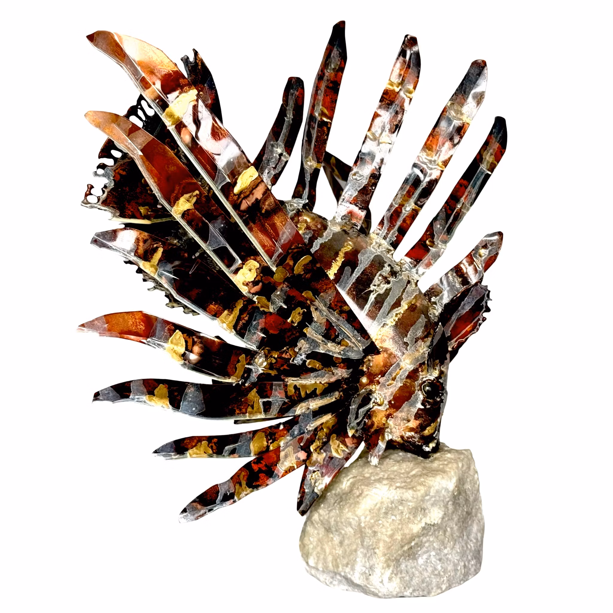 Roland Nilsson metal sculpture, Dragonfish