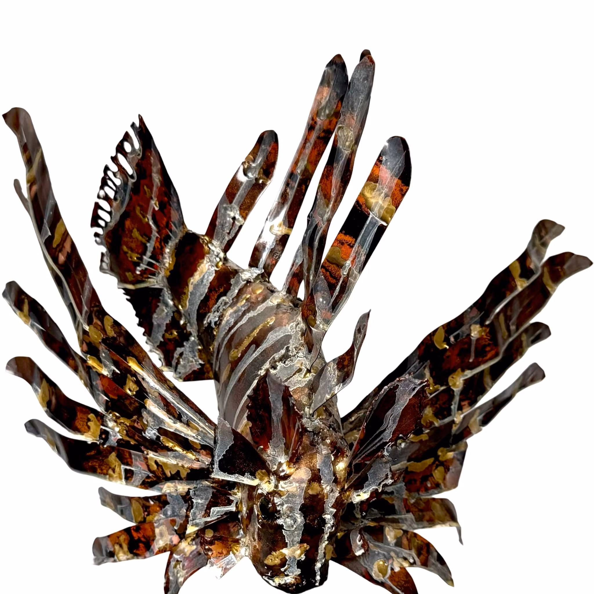 Roland Nilsson metal sculpture, Dragonfish