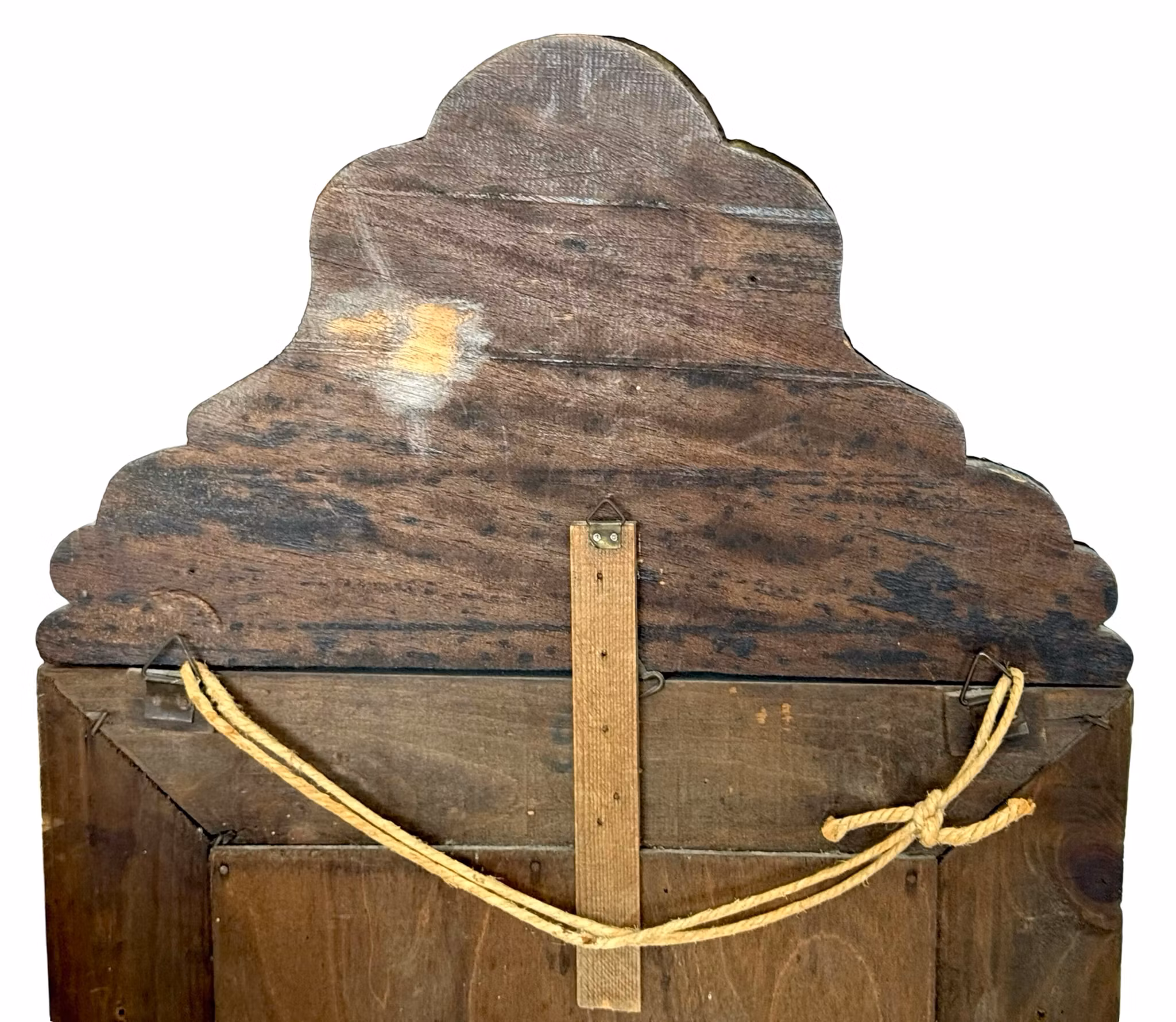 Antik mässing spegel skåp