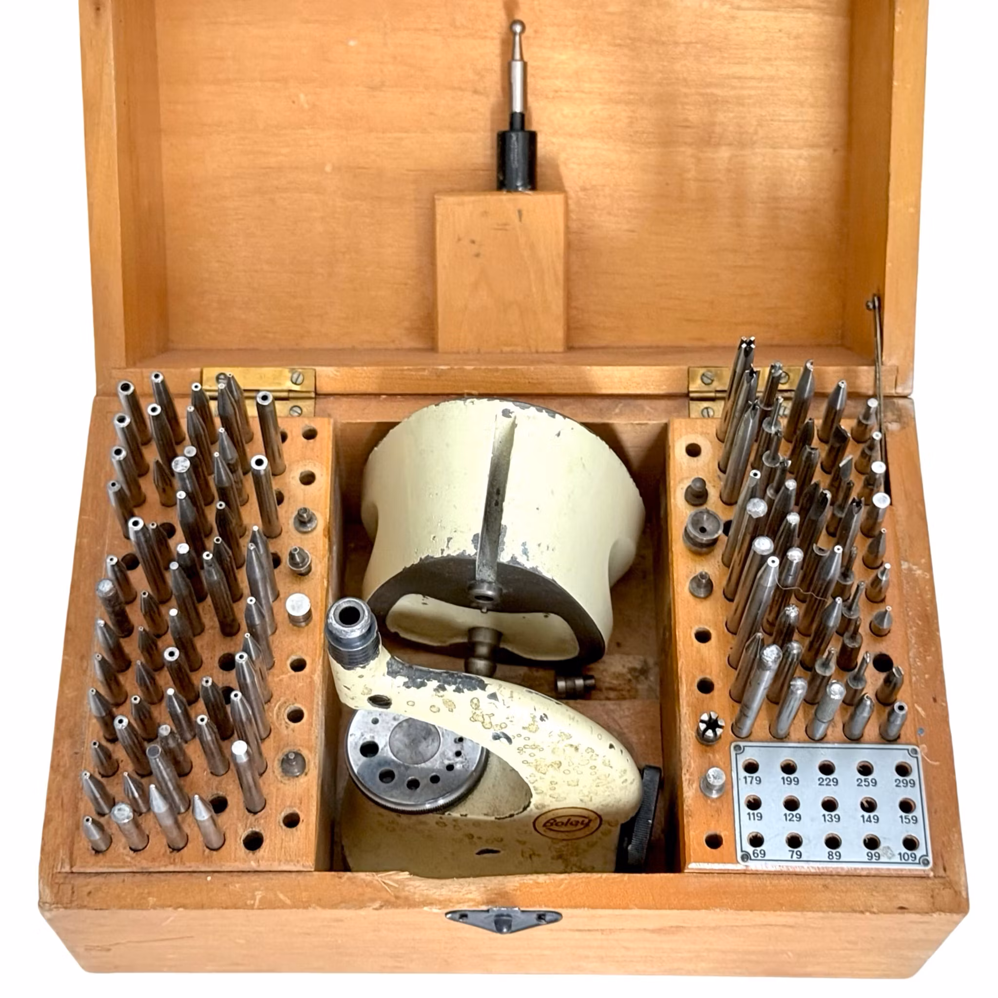 BOLEY. Urmakerverktøy i treboks