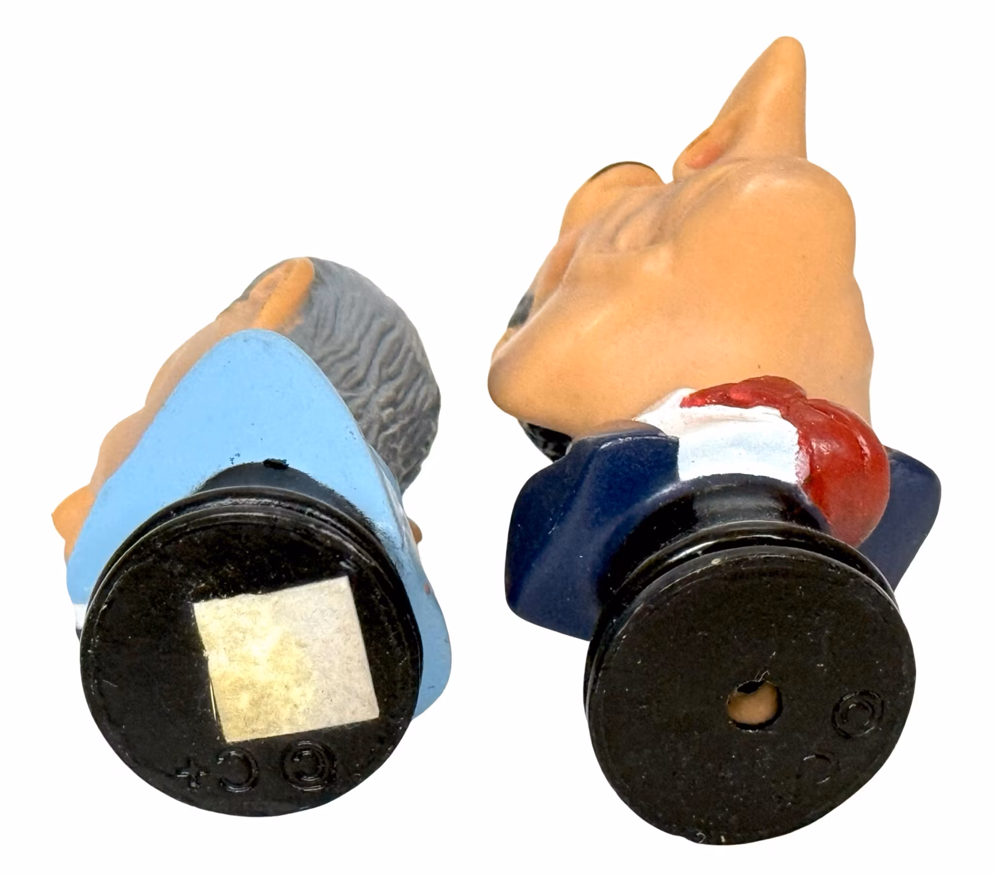 Plastic figurines bust Jacques Chirac & Edouard balladur