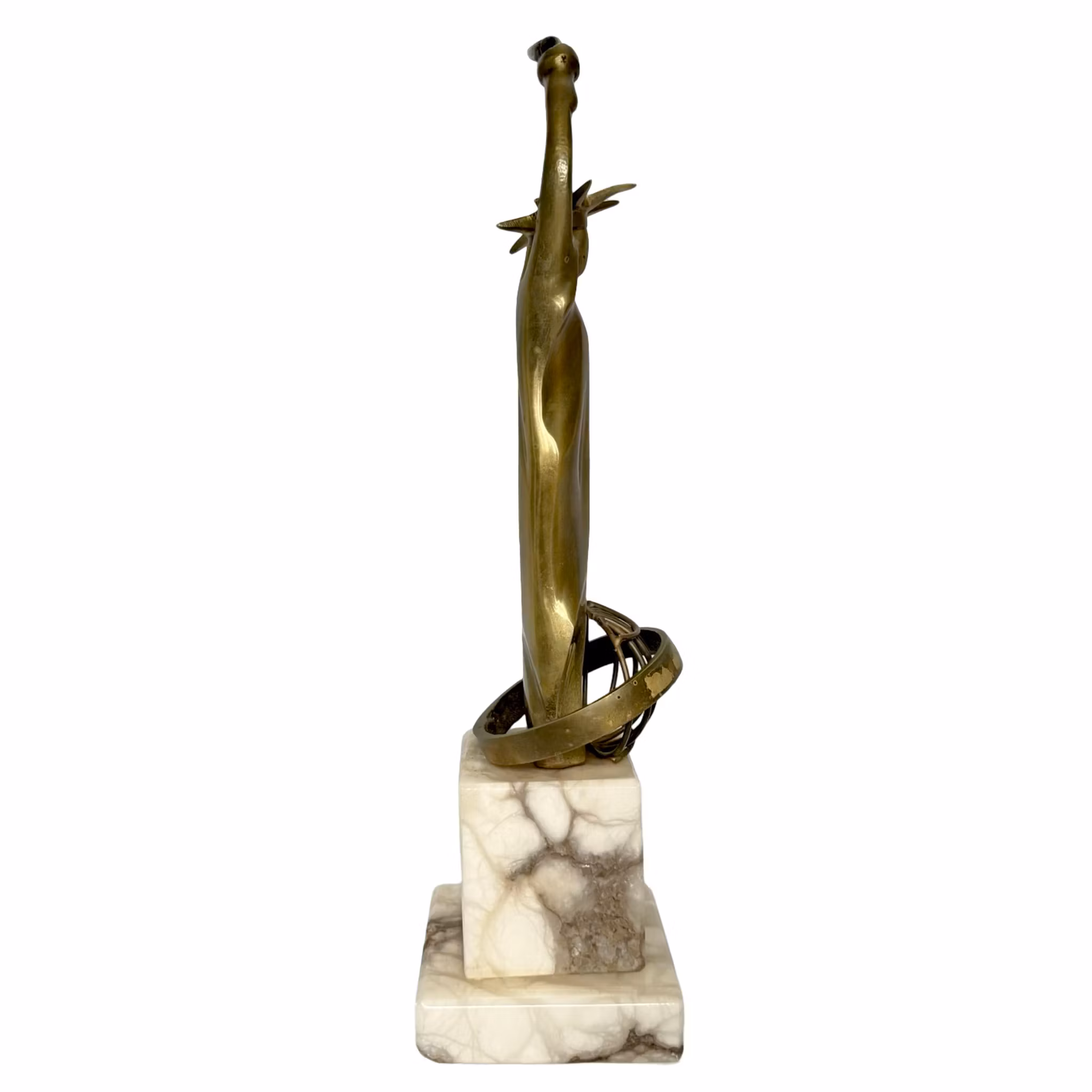 Skulptur der Freiheitsstatue mit Marmorsockel, X Golden America Award für Qualität