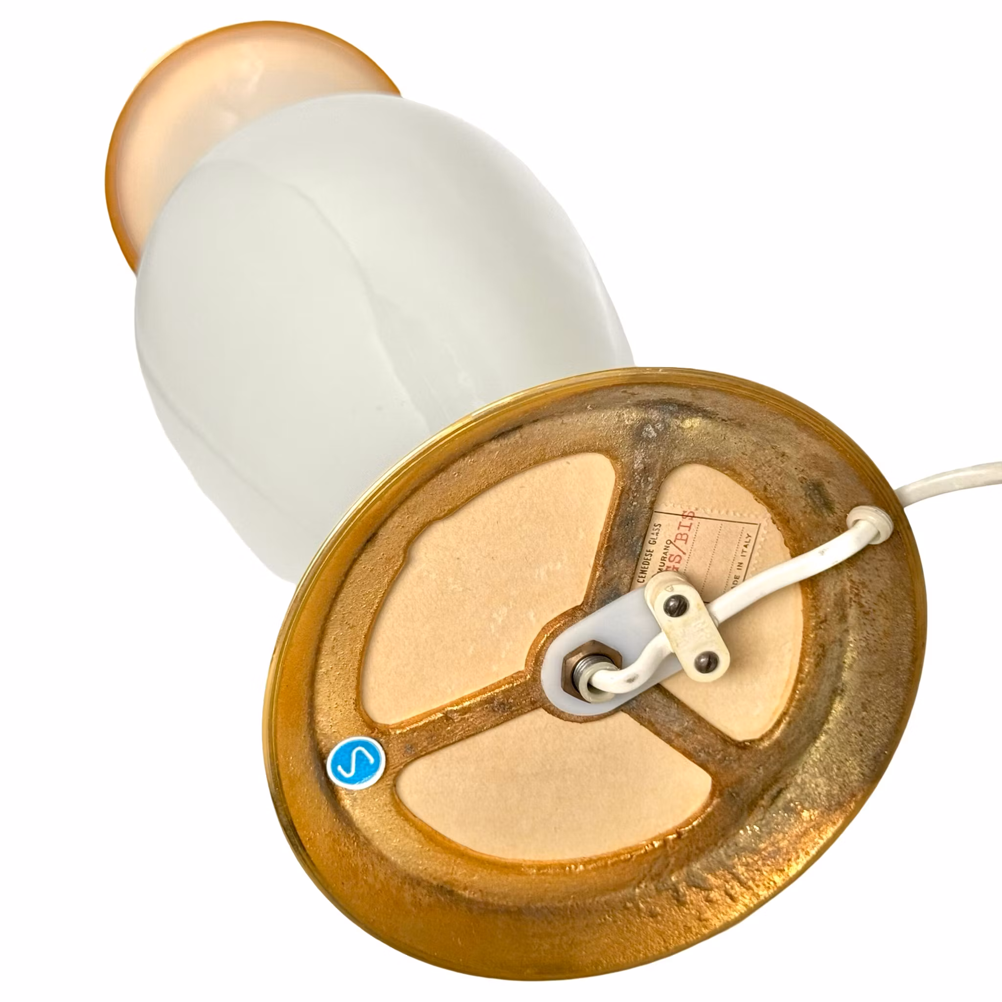 Tafellamp Fratelli Ferro Murano Opaline glas, Italië