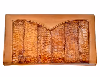 Vintage äkta skinn handväska