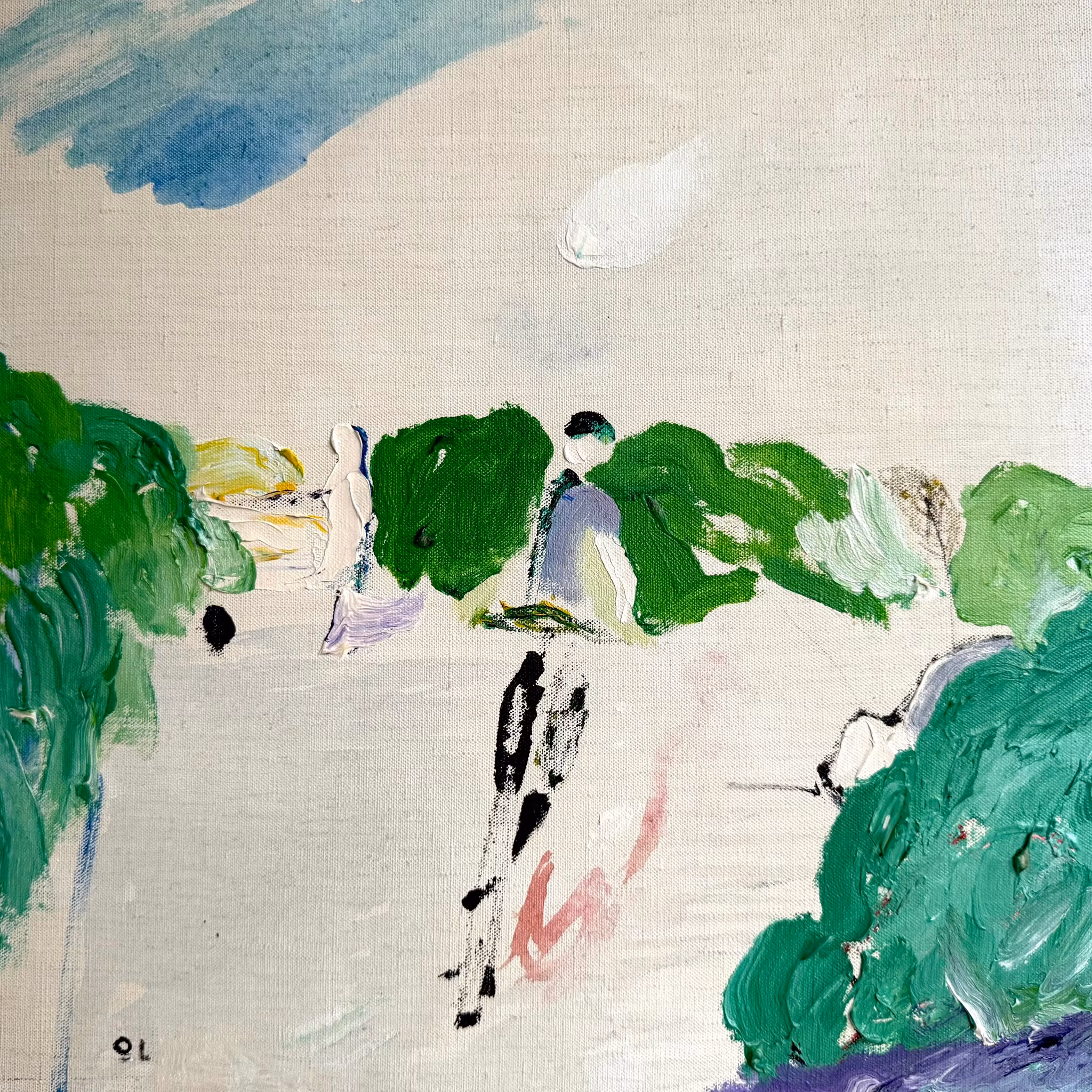 Olle Lindgren (Szwecja 1930-2018), Obraz olejny na desce, sygnowany