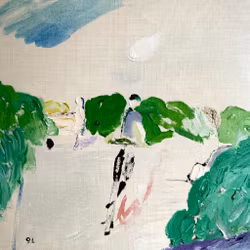 Olle Lindgren (Szwecja 1930-2018), Obraz olejny na desce, sygnowany