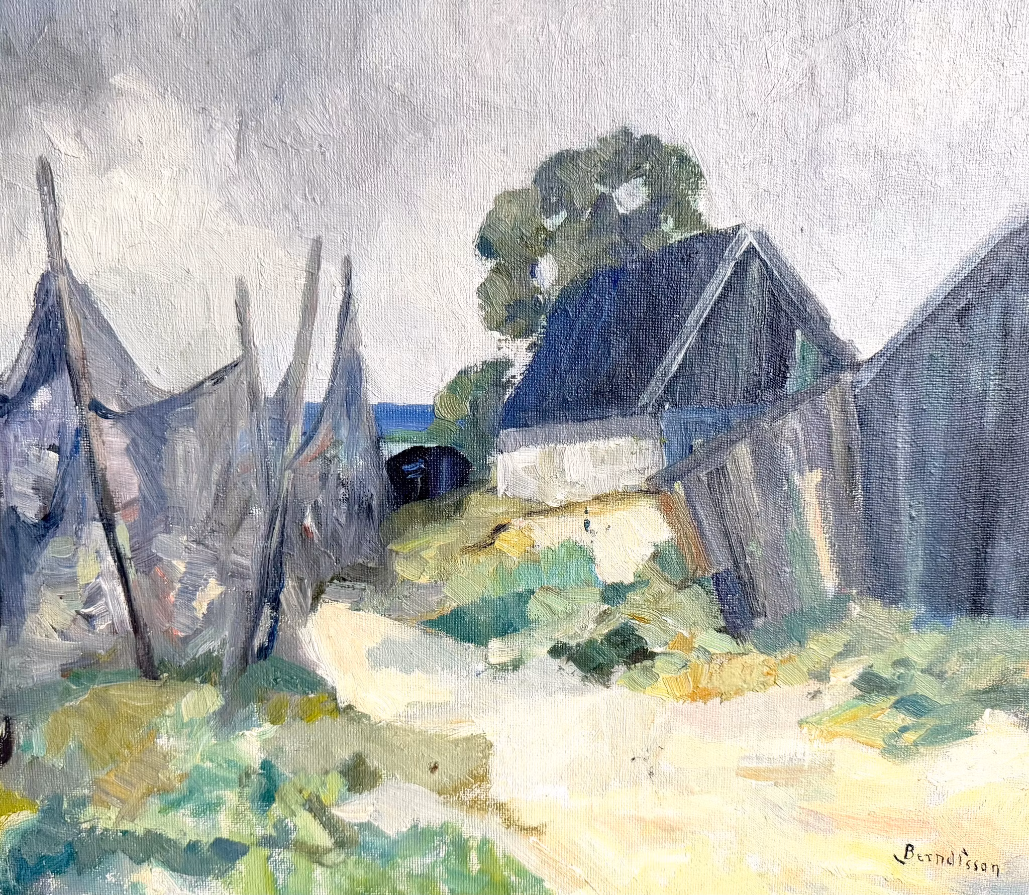 Carl Berndtsson ( Sverige 1902-1983) Oljemålning på duk, Signerad