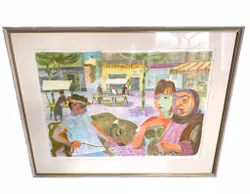 Gerhard Karlmark (Szwecja, 1905-1976). Litografia kolorowa, sygnowana