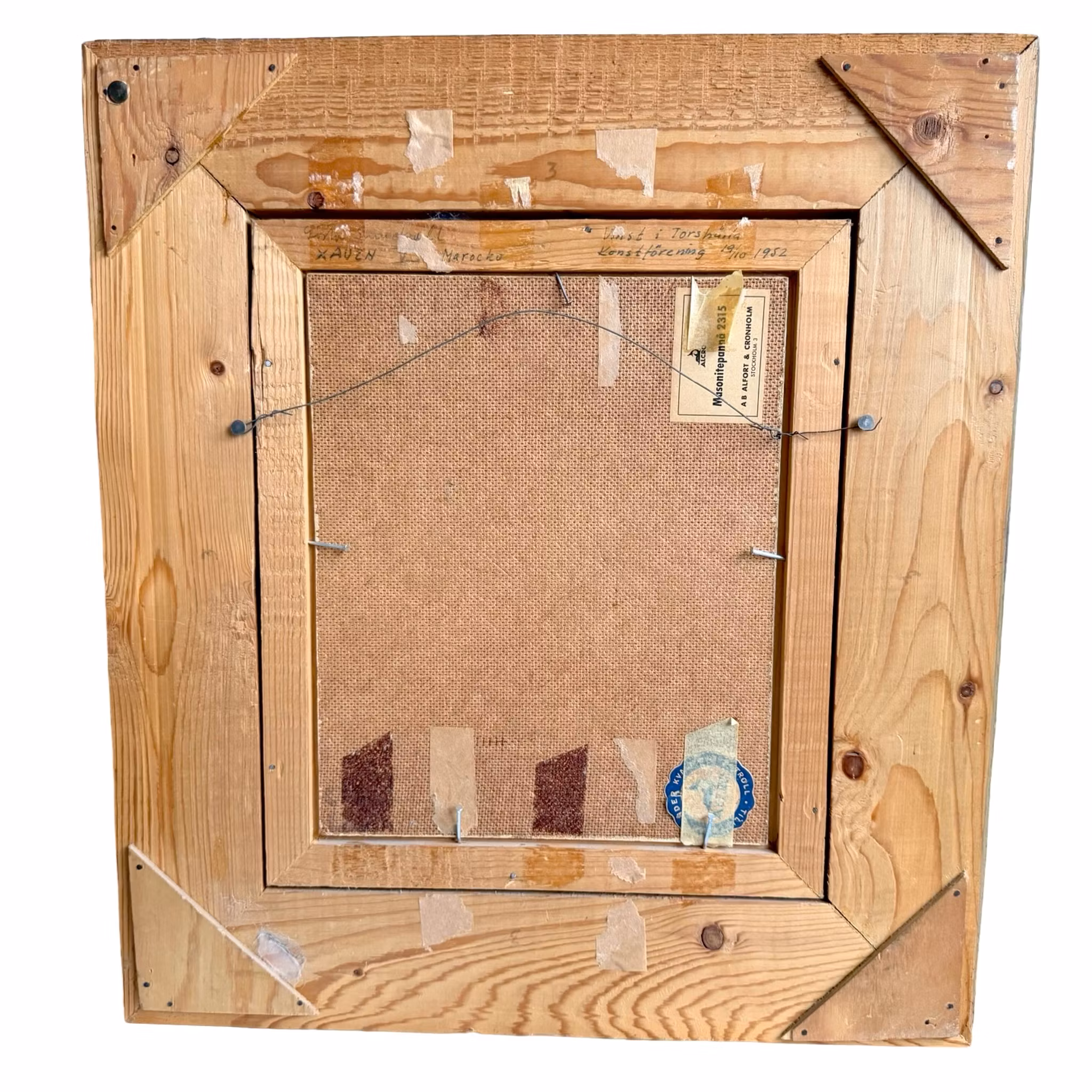 Gösta Sundvall ( Sverige 1900-1957). Oljemålning på pannå, Signerad