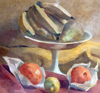 VD ESSEN BURG, Öljymaalaus kankaalle, Signeerattu