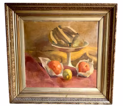 VD ESSEN BURG, Oljemålning på duk, Signerad