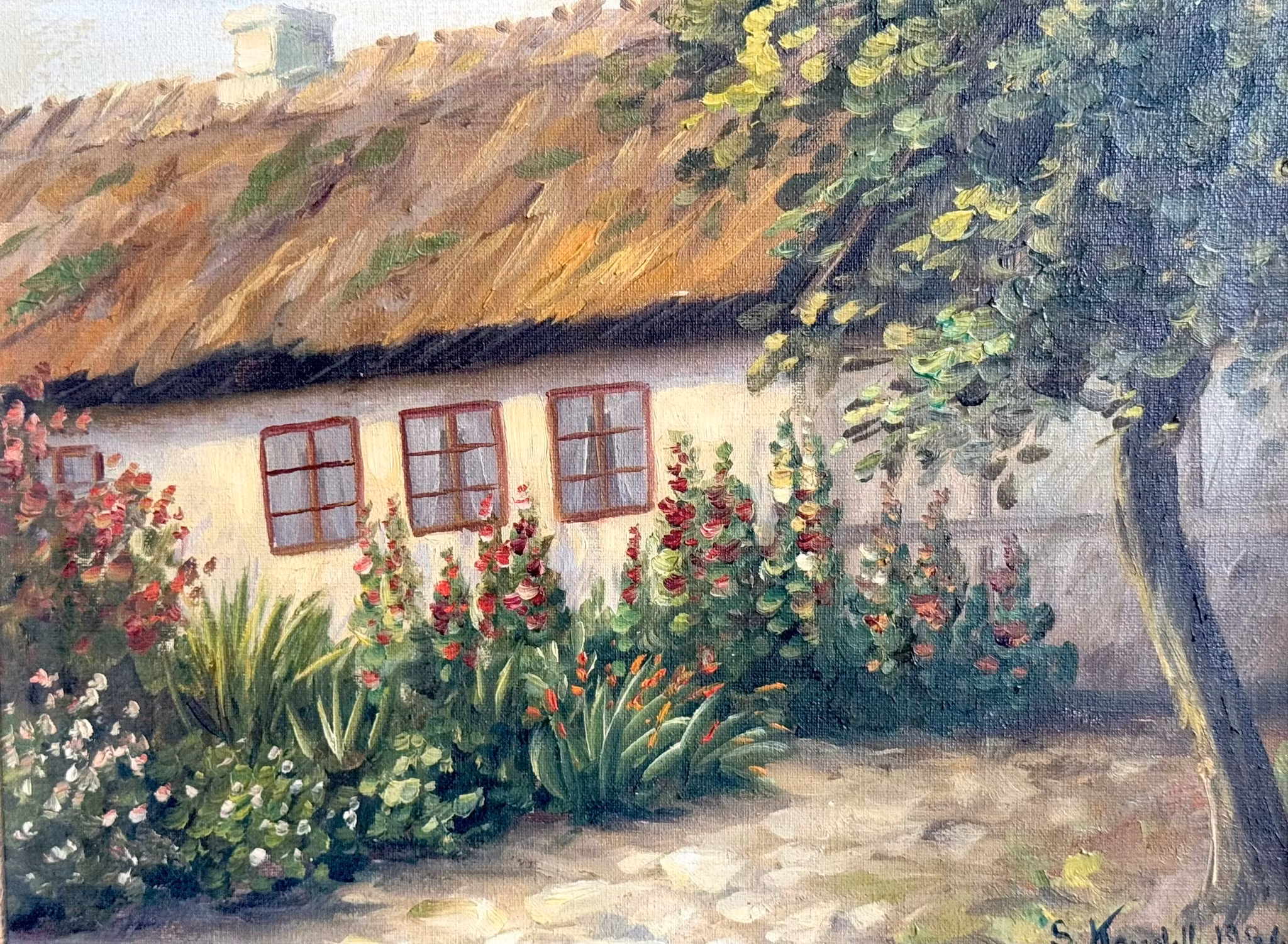 Sture kandell, Oljemålning på duk, Signerad