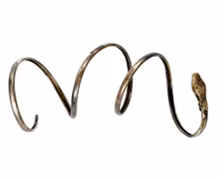 Bracciale antico in argento a forma di serpente