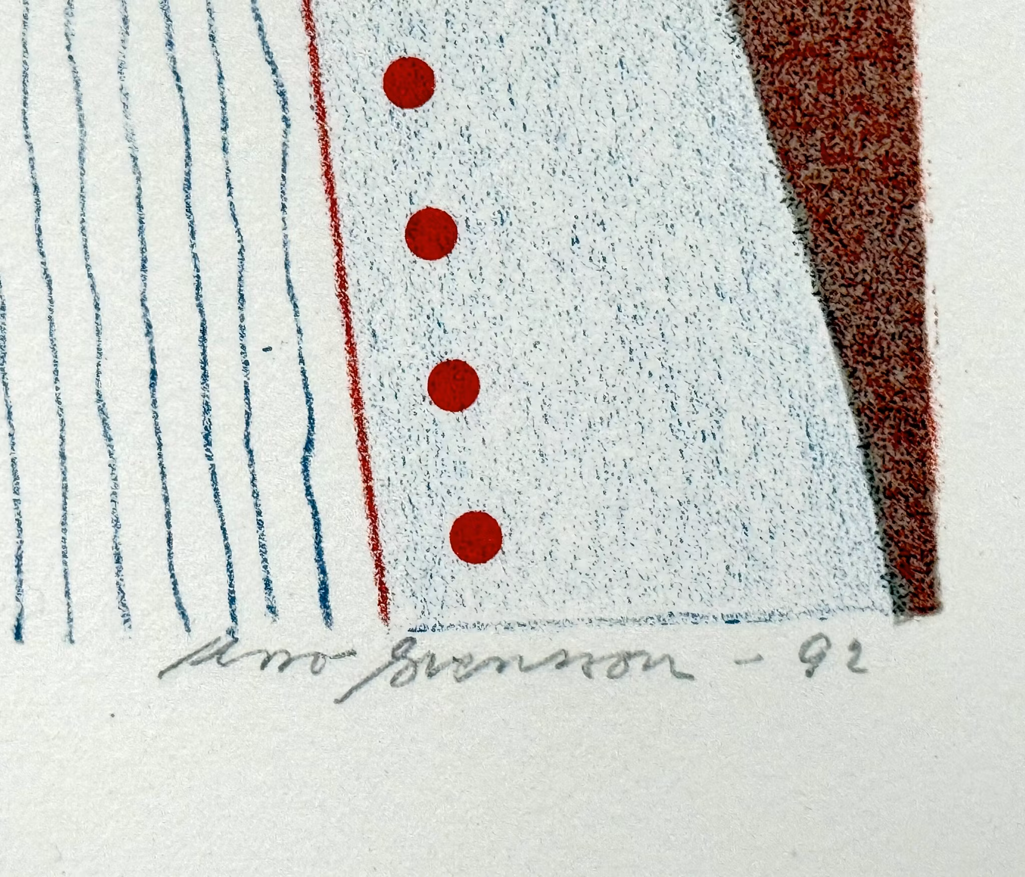 Uno Svensson (Sverige 1929-2012). Litografi 100/125, signert og datert -92