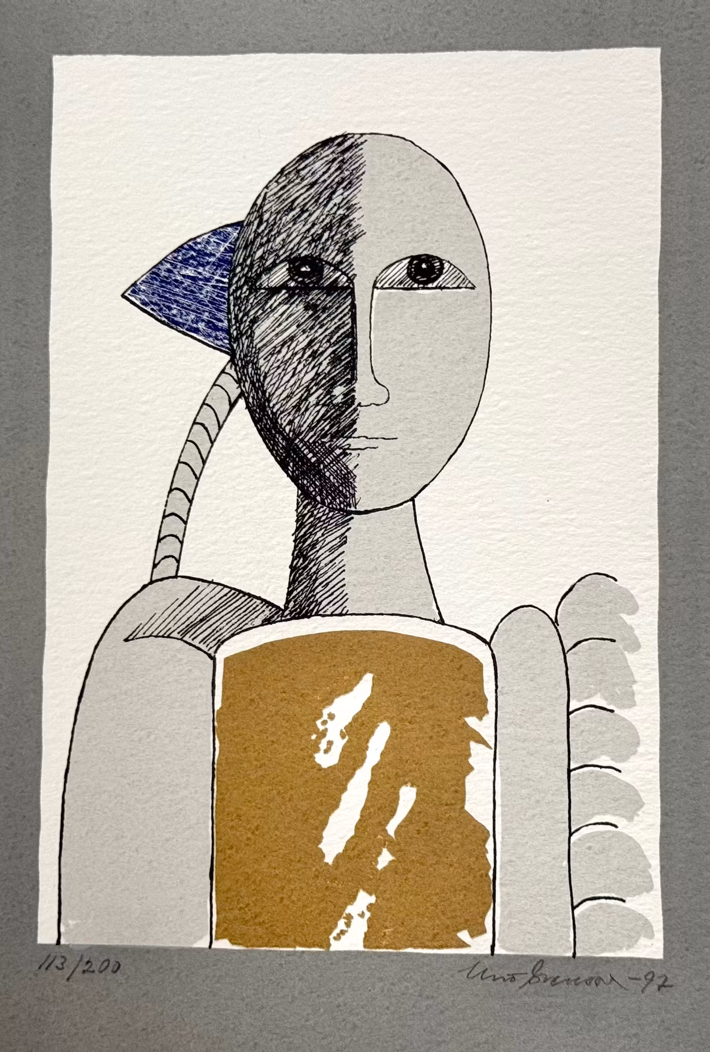 Uno Svensson (Zweden 1929-2012). Lithografie 113/200, gesigneerd en gedateerd -92